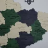 Деревʼяна карта України із дерева 3D без підсвітки колір Alpine