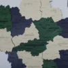 Деревʼяна карта України із дерева 3D без підсвітки колір Alpine