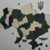 Деревʼяна карта України із дерева 3D без підсвітки колір Alpine