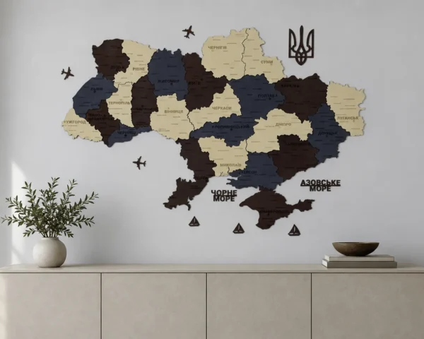 Багатошарова карта України без підсвітки колір Grand