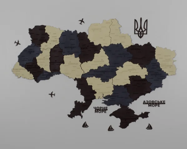 Багатошарова карта України без підсвітки колір Grand