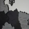 Настінна багатошарова карта України без підсвітки колір Grey