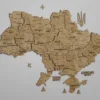 Настінна 3D карта України  без підсвітки колір Oak