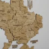 Настінна 3D карта України  без підсвітки колір Oak