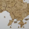 Настінна 3D карта України  без підсвітки колір Oak