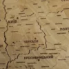 Настінна 3D карта України  без підсвітки колір Oak