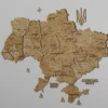 Настінна 3D карта України  без підсвітки колір Oak