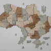 Карта України із дерева з 3D ефектом без підсвітки колір Soft