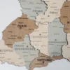 Карта України із дерева з 3D ефектом без підсвітки колір Soft