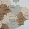 Карта України із дерева з 3D ефектом без підсвітки колір Soft