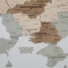 Карта України із дерева з 3D ефектом без підсвітки колір Soft