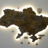 Карта України без річок з підсвіткою по контуру колір Dark