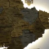 Карта України без річок з підсвіткою по контуру колір Dark