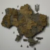 Карта України без річок з підсвіткою по контуру колір Dark