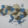 Деревʼяна карта України з підсвіткою по контуру колір Nord