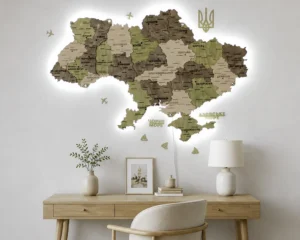 bagatosharova-karta-ukrainy-z-pidsvitkoiu-olive-01.webp Деревʼяна 3D карта України з підсвіткою по контуру колір Olive