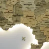 Карта України без річок з підсвіткою по контуру колір Sand
