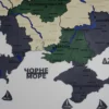 Карта України на стіну з підсвіткою по контуру колір Alpine