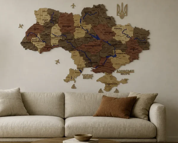 bagatosharova-karta-ukrainy-z-richkamy-bez-pidsvitky-amber-01.webp Багатошарова карта України на стіну з мальованими річками без підсвітки колір Amber