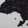 Карта України з деревини та LED-підсвіткою по контуру колір Black