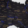 Карта України з деревини та LED-підсвіткою по контуру колір Black