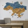 Настінна карта України з підсвіткою по контуру колір Flag