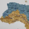 Настінна карта України з підсвіткою по контуру колір Flag