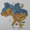 Настінна карта України з підсвіткою по контуру колір Flag