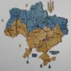 Настінна карта України з підсвіткою по контуру колір Flag