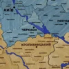 Настінна карта України з підсвіткою по контуру колір Flag
