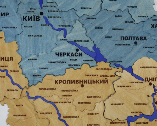 Настінна карта України з підсвіткою по контуру колір Flag