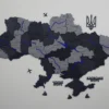 Карта України 3D на стіну з підсвіткою по контуру колір Grey