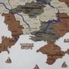 Багатошарова карта України з фарбованими річками без підсвітки колір Maple