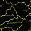 Карта України із дерева на стіну з підсвіткою між областями колір Black