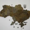 Карта України на акрилі з LED-підсвіткою між областями колір Dark