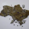 Карта України з підсвіткою річок та по контуру колір Dark