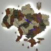 Карта України з LED-підсвіткою річок колір Maple
