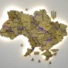 Карта України з підсвіткою річок колір Sand