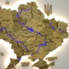 Карта України з підсвіткою річок колір Sand