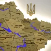 Карта України з підсвіткою річок колір Sand