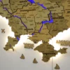 Карта України з підсвіткою річок колір Sand
