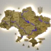 Карта України з підсвіткою річок колір Sand