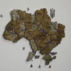 Карта України з фарбованими річками та підсвіткою по контуру колір Dark