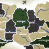 Деревʼяна карта України на акрилі з річками та LED-підсвіткою колір Apline