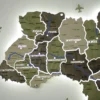 дерев’яні карти України та світу з підсвіткою