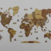 Карта світу 3D на стіну без підсвітки колір Amber