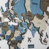 Настінна карта світу 3D із дерева без підсвітки колір Nord