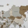 Мапа світу із дерева без підсвітки колір Soft