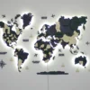 Деревʼяна карта світу з LED-підсвіткою колір Alpine