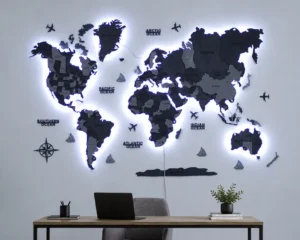 bagatosharova-karta-svitu-z-pidsvitkoiu-grey-01.webp багатошарова мапа світу з LED-підсвіткою колір Grey